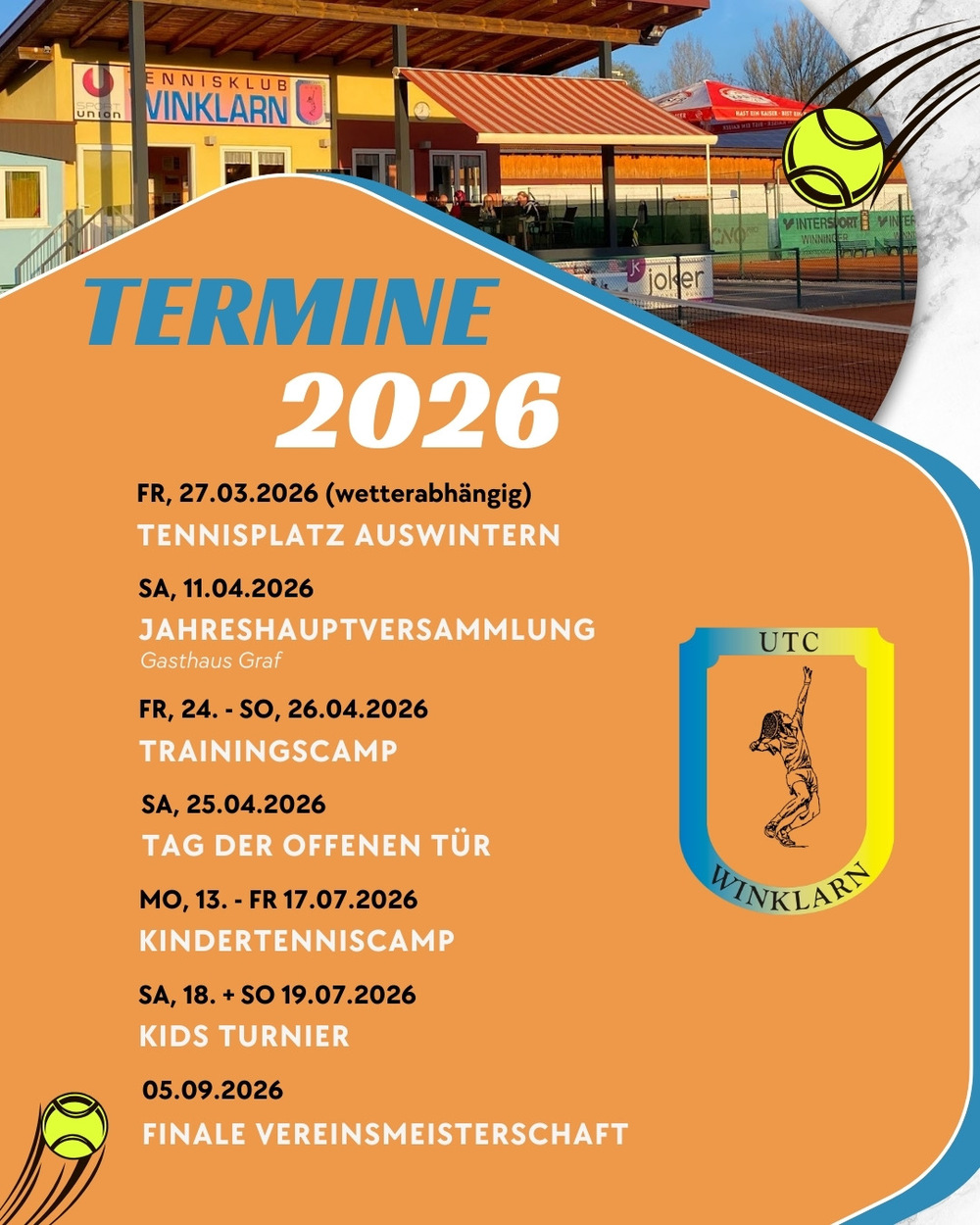 Die ersten Fixtermine der Saison 2026